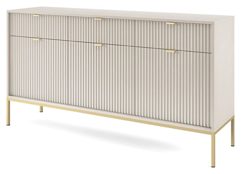 Komoda Nova 154 cm kaszmir - złoty stelaż