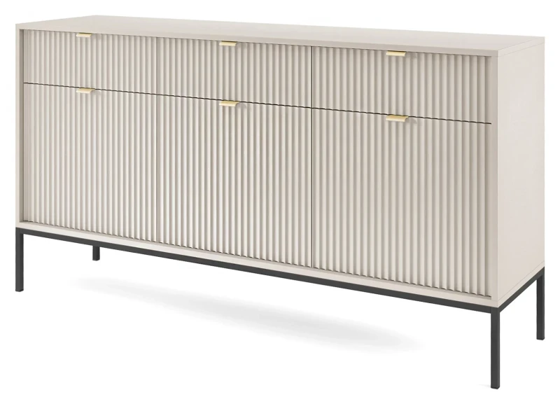 Komoda Nova 154 cm kaszmir - czarny stelaż