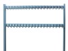 Wieszak do szatni 120 cm 80 hak, czarny/srebrny