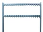 Wieszak do szatni 120 cm 80 hak, czarny/srebrny