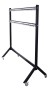 Wieszak do szatni 120 cm 80 hak, czarny/srebrny
