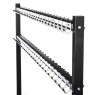 Wieszak do szatni 120 cm 80 hak, czarny/srebrny
