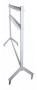 Wieszak do szatni 120 cm 80 hak, czarny/srebrny