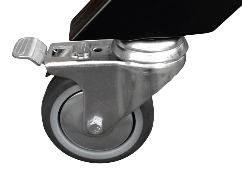 Wieszak do szatni 120 cm 80 hak, czarny/srebrny