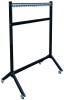 Wieszak do szatni 150 cm 50 hak Czarny/Srebrny
