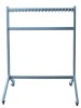 Wieszak do szatni 150 cm 50 hak Czarny/Srebrny