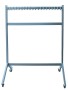 Wieszak do szatni 150 cm 50 hak Czarny/Srebrny