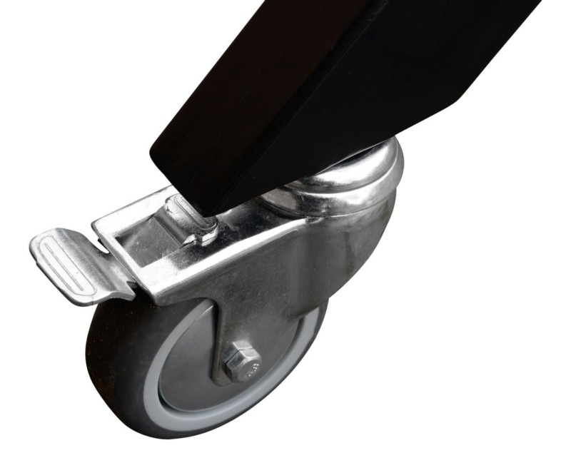 Wieszak do szatni 120 cm 80 hak, czarny/srebrny