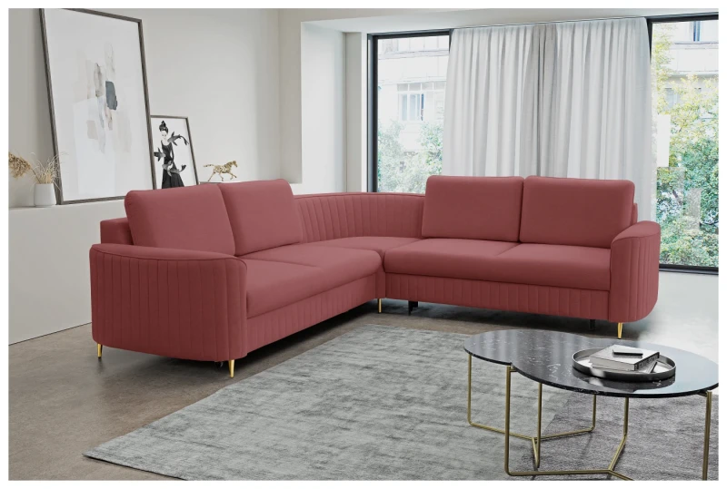 Narożnik tapicerowany LAREN 251 cm do salonu - Castel 59