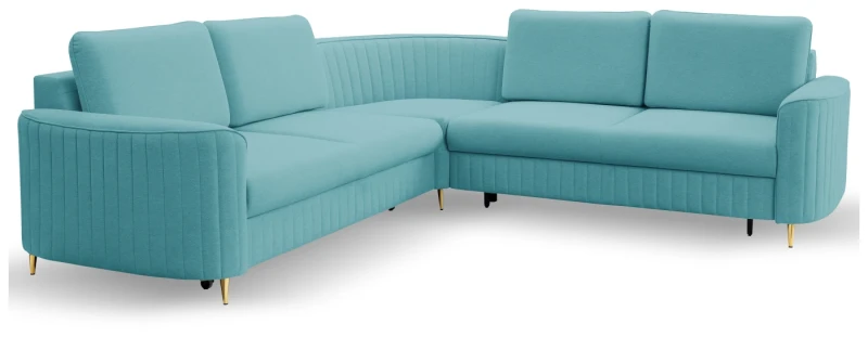 Narożnik tapicerowany LAREN 251 cm do salonu - Castel 70