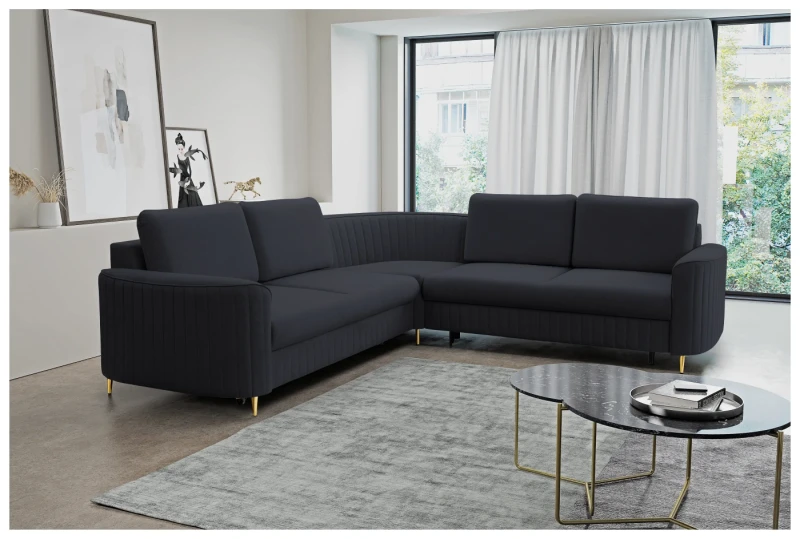 Narożnik tapicerowany LAREN 251 cm do salonu - Castel 79