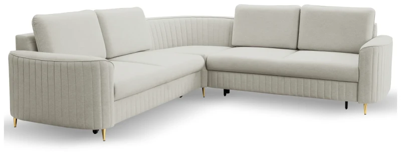 Narożnik tapicerowany LAREN 251 cm do salonu - Castel 80