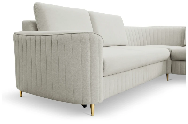 Narożnik tapicerowany LAREN 251 cm do salonu - Castel 80