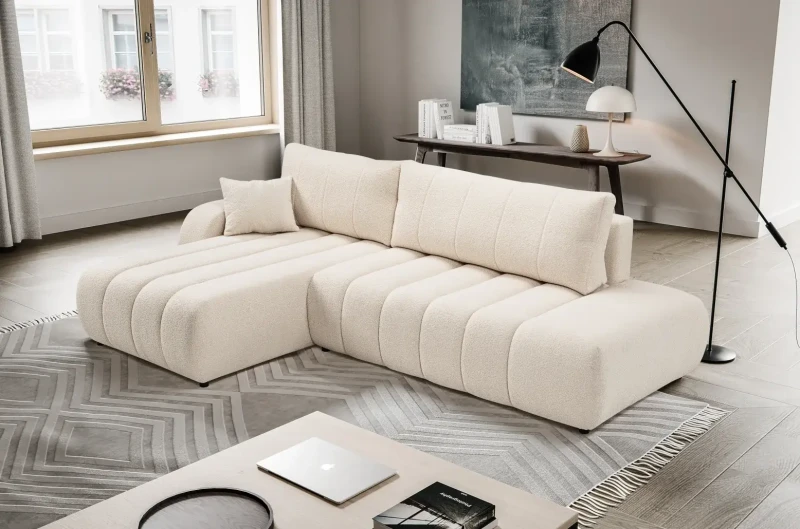 Narożnik rozkładany BALOO 276 cm z funkcją spania i pojemnikiem na pościel - Lambi 8