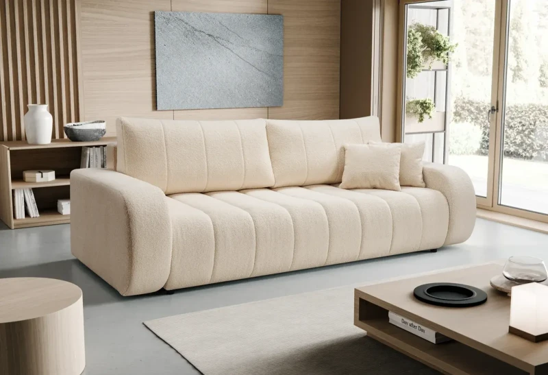 Sofa rozkładana BALOO 248 cm z funkcją spania i pojemnikiem na pościel - Lambi 8