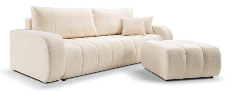 Pufa tapicerowana BALOO 82 cm nowoczesna pikowana do salonu - Lambi 8