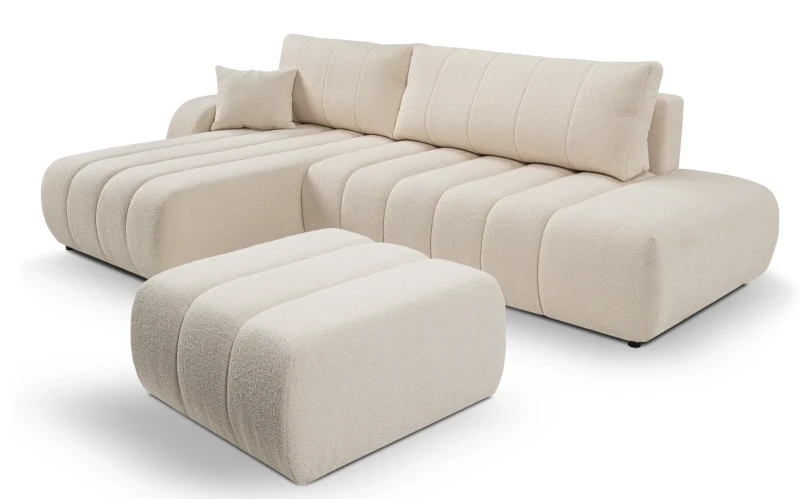 Pufa tapicerowana BALOO 82 cm nowoczesna pikowana do salonu - Lambi 8