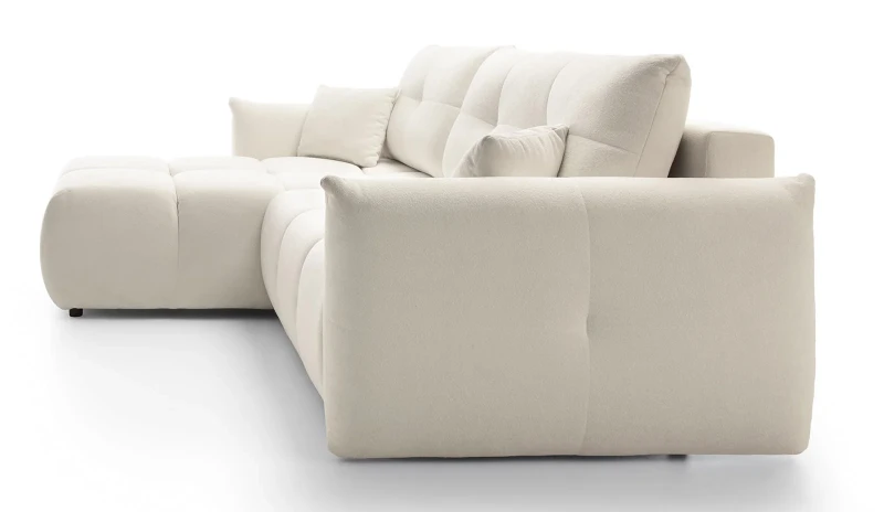 Narożnik rozkładany BASE 257 cm z funkcją spania i pojemnikiem na pościel - Sicurio 60