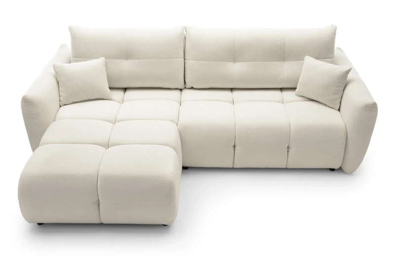 Narożnik rozkładany BASE 257 cm z funkcją spania i pojemnikiem na pościel - Sicurio 60