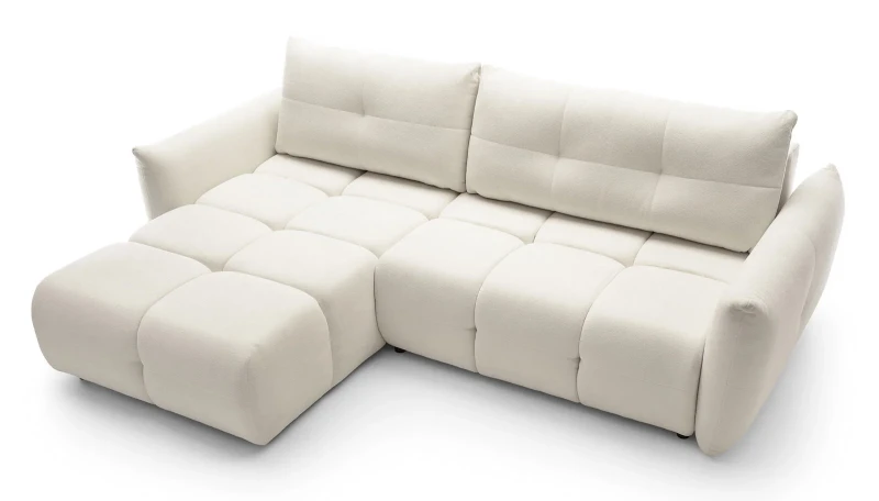 Narożnik rozkładany BASE 257 cm z funkcją spania i pojemnikiem na pościel - Sicurio 60