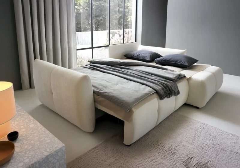 Narożnik rozkładany BASE 257 cm z funkcją spania i pojemnikiem na pościel - Sicurio 60