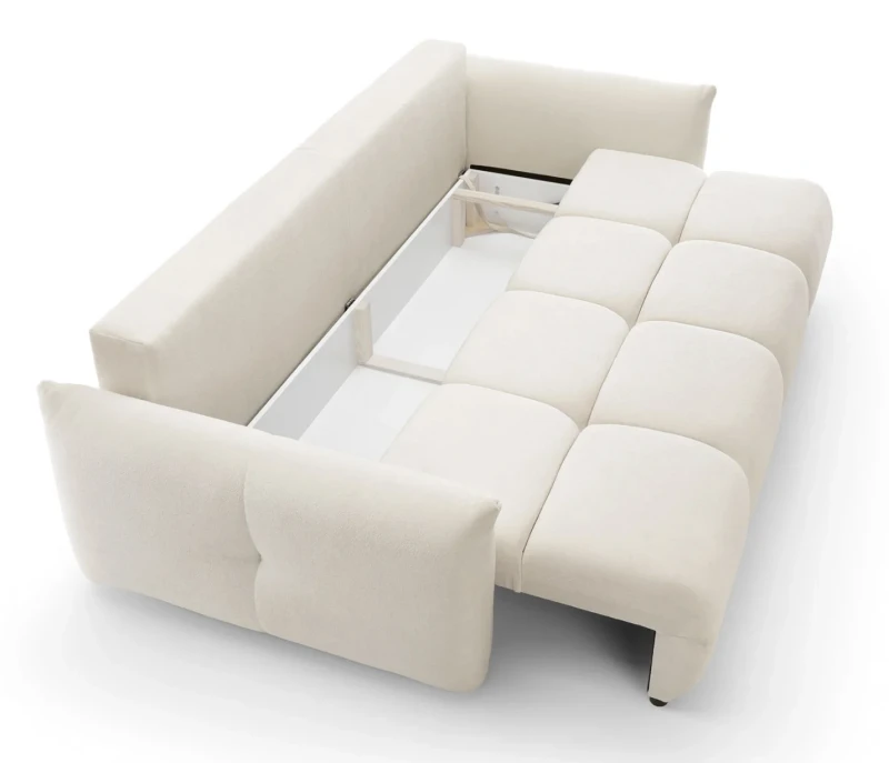 Sofa rozkładana BASE 245 cm z funkcją spania i pojemnikiem na pościel - Sicuro 60