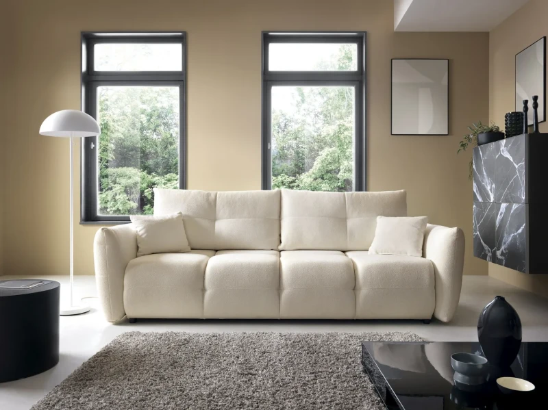 Sofa rozkładana BASE 245 cm z funkcją spania i pojemnikiem na pościel - Sicuro 60