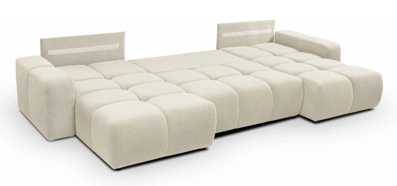 Narożnik rozkładany SOHO 359 cm z funkcją spania i pojemnikiem na pościel - Curio 09