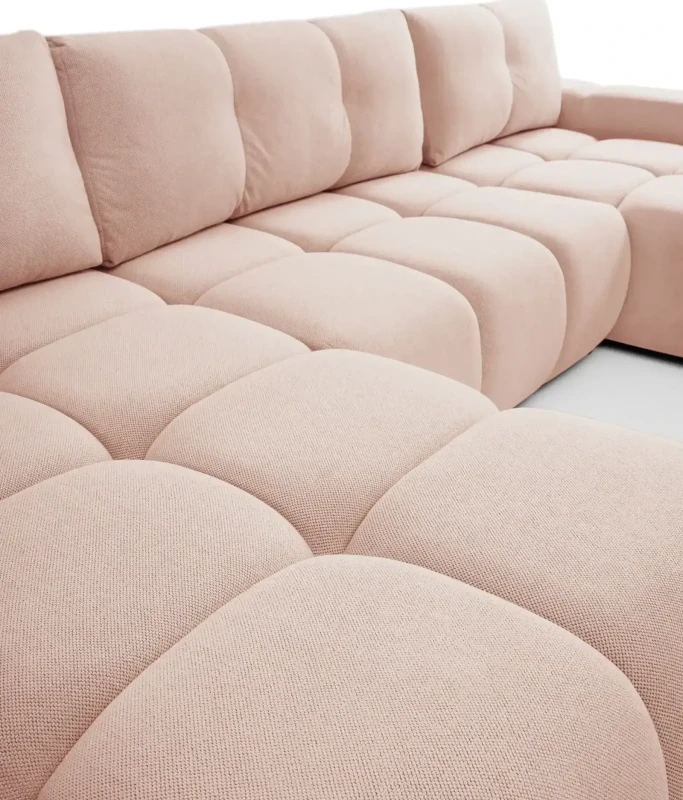 Narożnik rozkładany SOHO 359 cm z funkcją spania i pojemnikiem na pościel - Curio 60