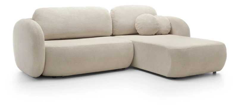 Narożnik rozkładany OLIO 248 cm z funkcją spania i pojemnikiem na pościel - Aragon 03