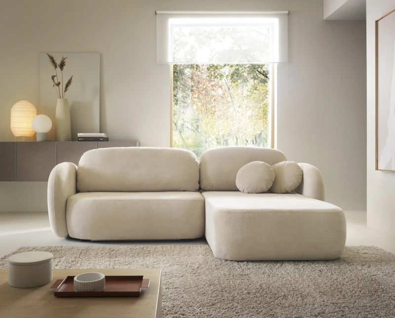 Narożnik rozkładany OLIO 248 cm z funkcją spania i pojemnikiem na pościel - Aragon 03