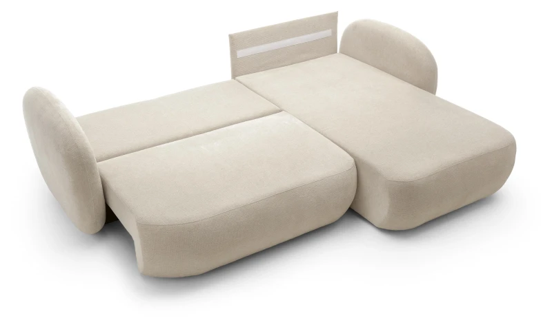 Narożnik rozkładany OLIO 248 cm z funkcją spania i pojemnikiem na pościel - Aragon 03