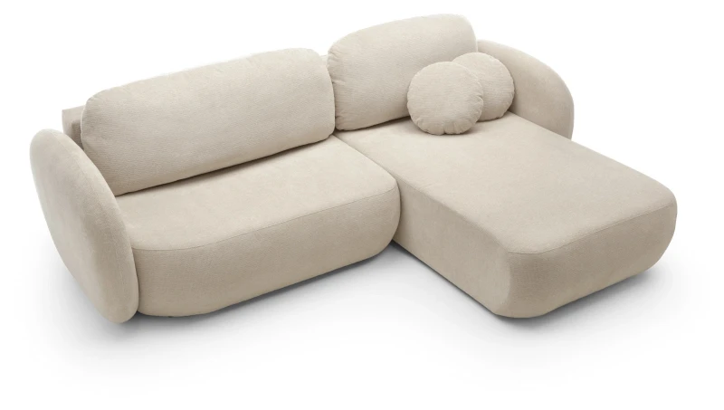 Narożnik rozkładany OLIO 248 cm z funkcją spania i pojemnikiem na pościel - Aragon 03