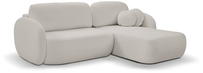 Narożnik rozkładany OLIO 248 cm z funkcją spania i pojemnikiem na pościel - Sicuro 65