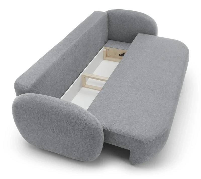 Sofa rozkładana OLIO 238 cm z funkcją spania i pojemnikiem na pościel - Aragon 93