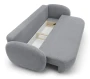 Sofa rozkładana OLIO 238 cm z funkcją spania i pojemnikiem na pościel - Aragon 93