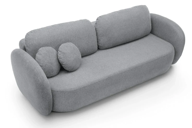 Sofa rozkładana OLIO 238 cm z funkcją spania i pojemnikiem na pościel - Aragon 93