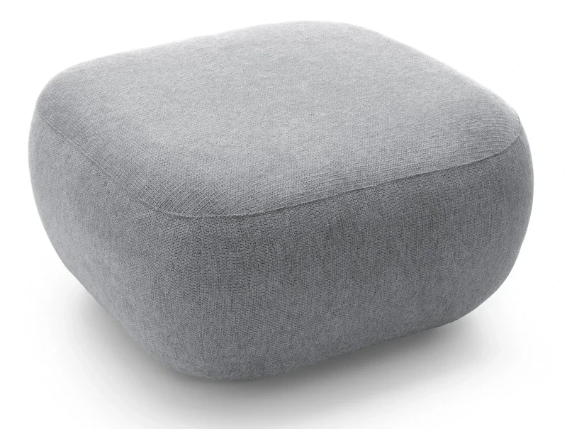 Pufa tapicerowana OLIO 75 cm nowoczesna do salonu - Aragon 93