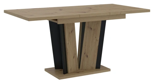 Stół rozkładany Naturio 120-160 cm prostokątny nowoczesny do jadalni salonu artisan black