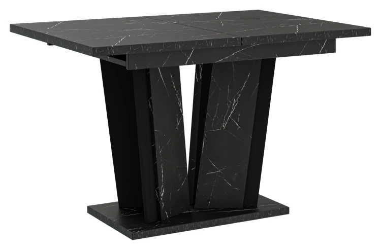 Stół rozkładany Naturio 120-160 cm prostokątny nowoczesny do jadalni salonu black royal black