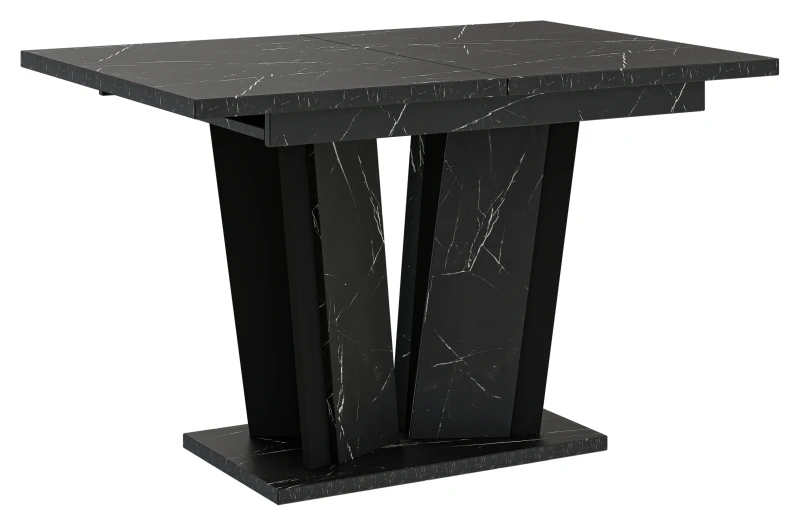 Stół rozkładany Naturio 120-160 cm prostokątny nowoczesny do jadalni salonu black royal black
