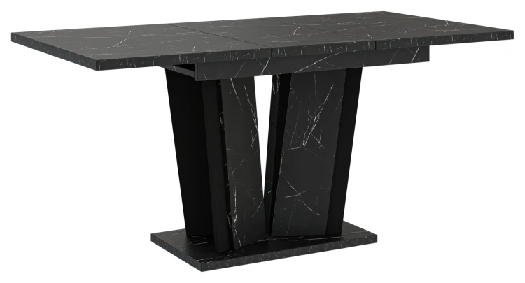 Stół rozkładany Naturio 120-160 cm prostokątny nowoczesny do jadalni salonu black royal black