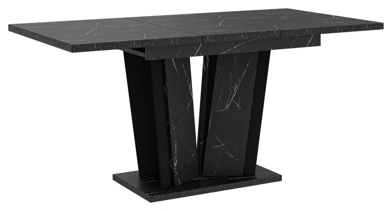 Stół rozkładany Naturio 120-160 cm prostokątny nowoczesny do jadalni salonu black royal black