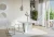 Stół rozkładany Naturio 120-160 cm prostokątny nowoczesny do jadalni salonu white gloss stone