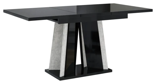 Stół rozkładany Prestiż 120-160 cm prostokątny nowoczesny do jadalni salonu black gloss stone