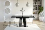 Stół rozkładany Prestiż 120-160 cm prostokątny nowoczesny do jadalni salonu black gloss stone