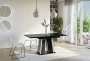 Stół rozkładany Prestiż 120-160 cm prostokątny nowoczesny do jadalni salonu black gloss stone