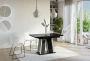 Stół rozkładany Prestiż 120-160 cm prostokątny nowoczesny do jadalni salonu black gloss stone