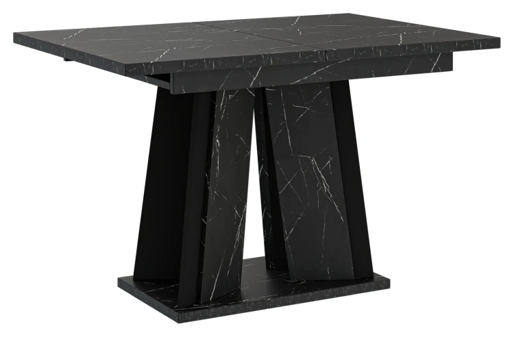 Stół rozkładany Prestiż 120-160 cm prostokątny nowoczesny do jadalni salonu black royal black