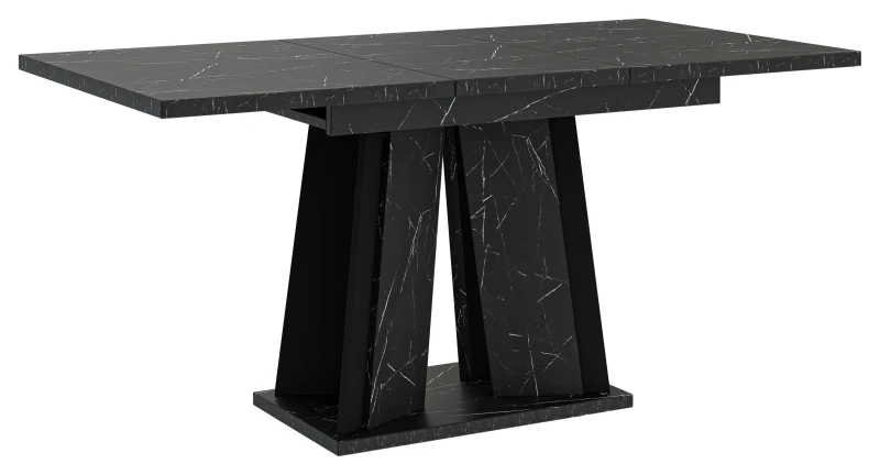 Stół rozkładany Prestiż 120-160 cm prostokątny nowoczesny do jadalni salonu black royal black